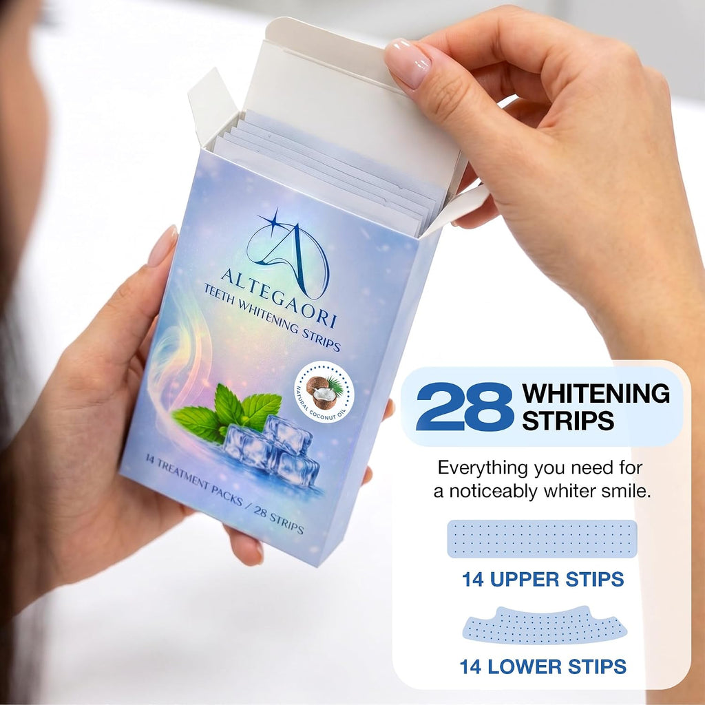 ALTEGAORI Teeth Whitening Strips – 14 Treatments / 28 Strips